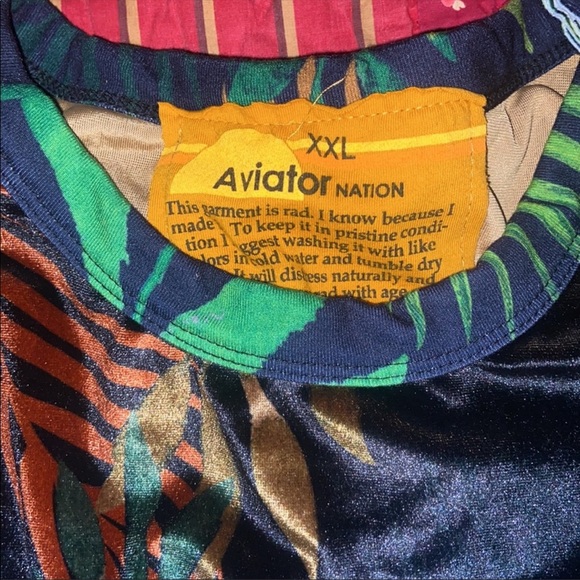 NWOT! Aviator Nation Unisex Jungle Classic Velvet Sweatshirt - Black Tiger - Picture 7 of 11